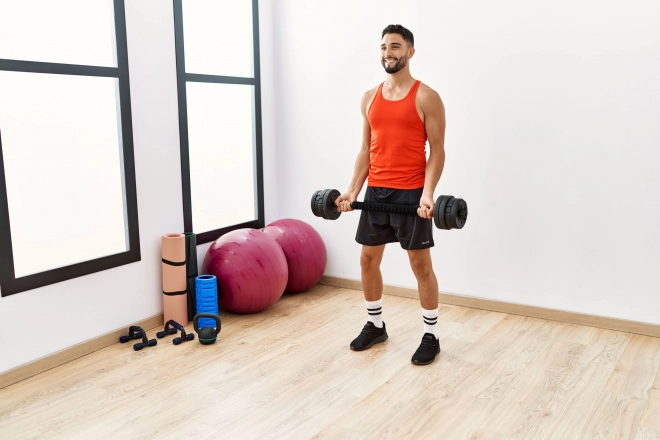 Haltere reglabilă 2x20 kg cu ax și kettlebell