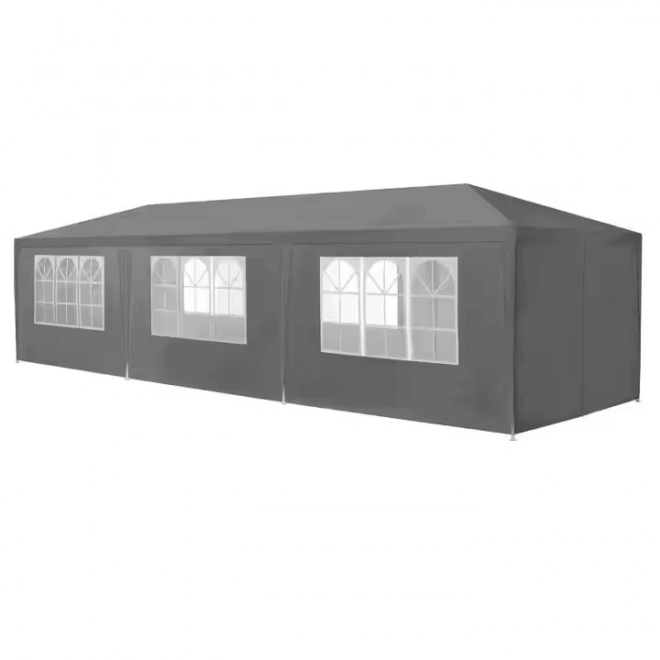 Pavilion de grădină MultiGarden gri 3x9 m cu 8 pereți