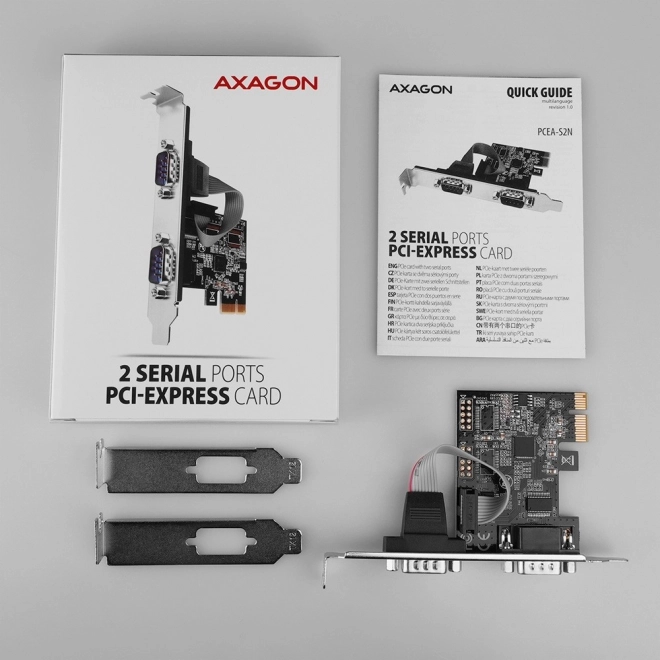 Controlor PCIe cu 2 porturi seriale RS232 AXAGON