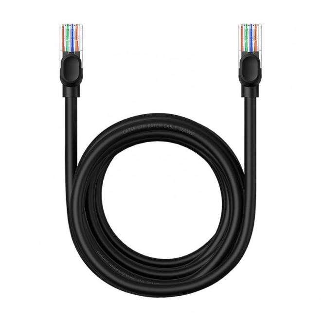 Cablu de rețea Baseus Ethernet CAT5 de 5 m negru