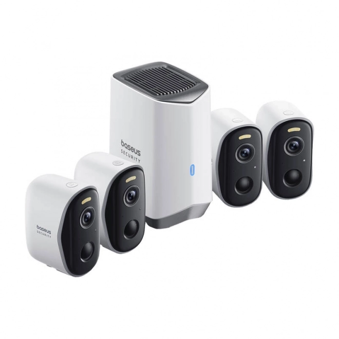 Sistem de securitate cu camere Baseus N1 2K, Set 4 buc., Alb