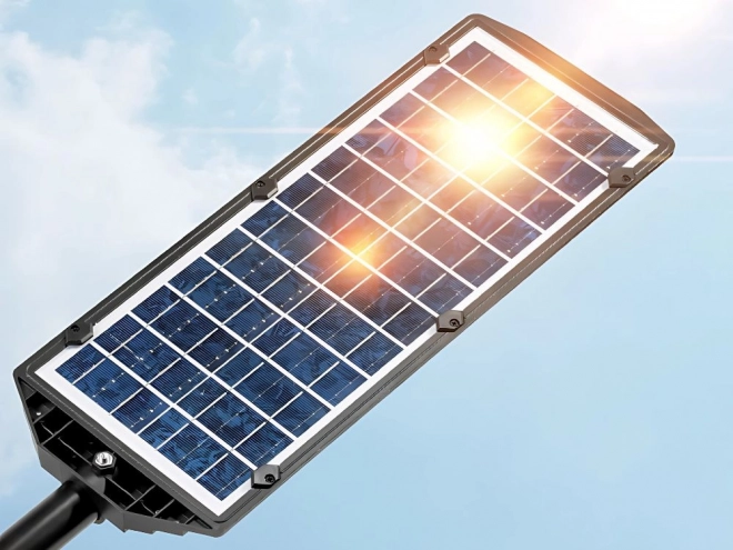 Lampă solară LED stradală cu telecomandă și senzor de mișcare