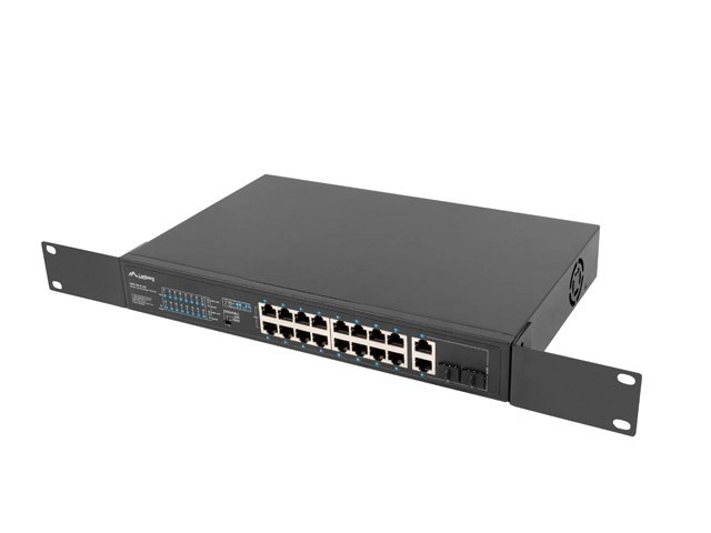 Switch Lanberg PoE+ 16X100MB cu 2X Combinaţie Gigabit