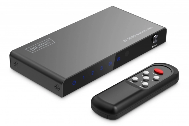 Przechi Switching HDMI 8K 3 în 1 cu telecomandă