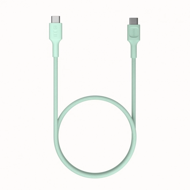 Cablu USB-C la USB-C PowerStream 100W împletit verde 1,2m
