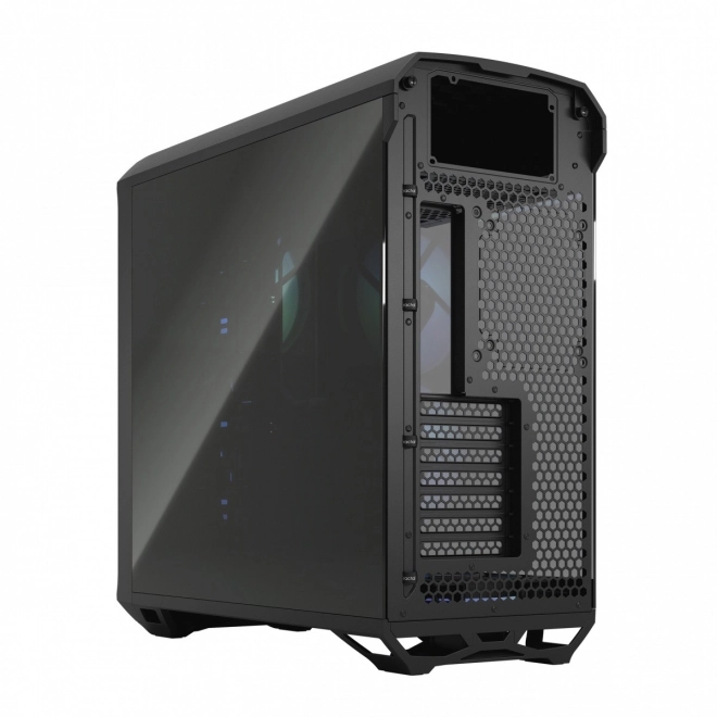 Carcasă neagră Torrent RGB TG Light Tint cu 5 ventilatoare ATX