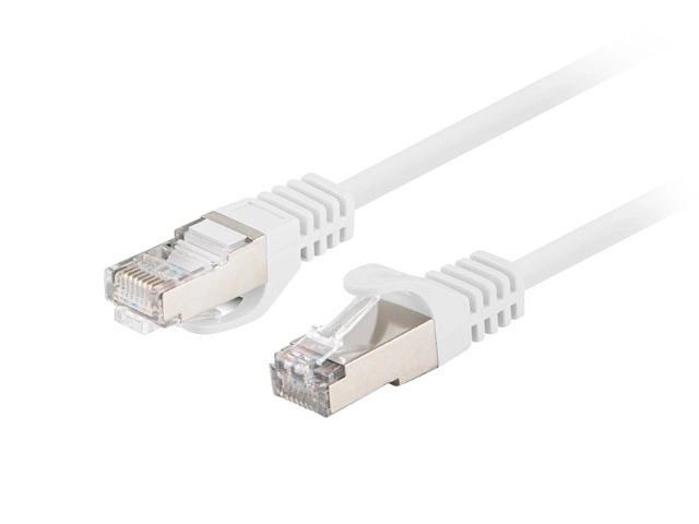 Patchcord FTP categoria 6 0.5M pachet de 10 fluke trecut alb