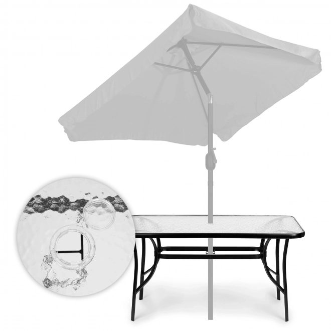 Masă cu deschidere pentru umbrelă