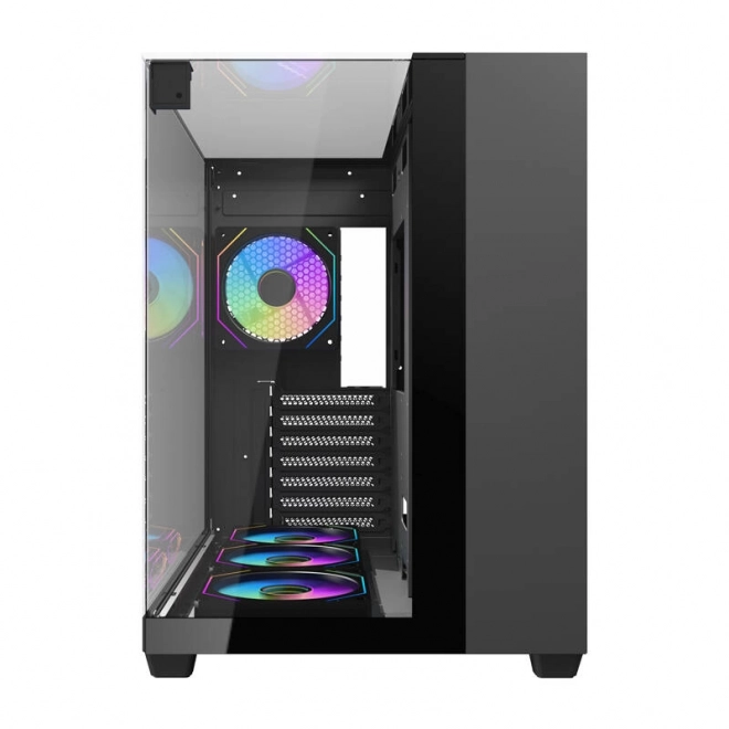 Carcasa PC Darkflash TH285 cu 4 ventilatoare neagră