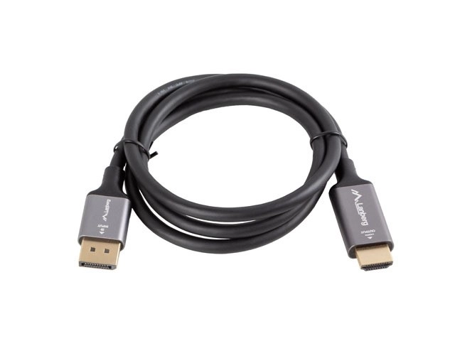 Cablu DisplayPort la HDMI 4K 1M negru-argintiu