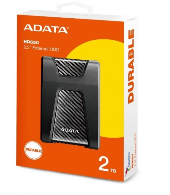 Dispozitiv de stocare extern ADATA HD650 2TB USB 3.1 negru