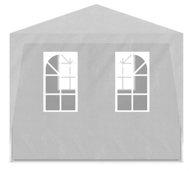 Pavilion de grădină MultiGarden, 3x9 m, 8 pereți, alb
