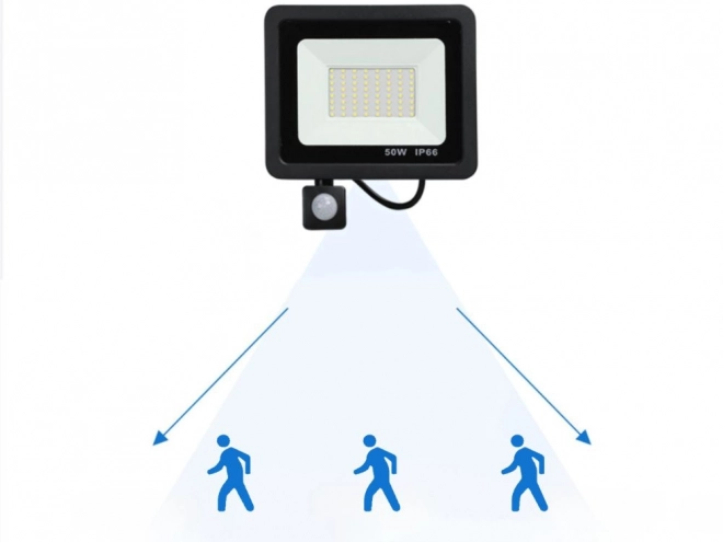 Reflector LED Exterior 30W cu Senzor de Mișcare și Amurg IP66