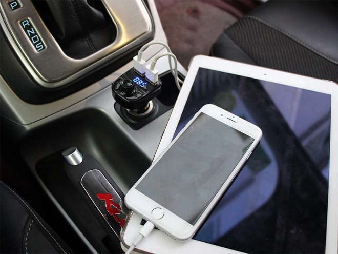 FM Bluetooth autotransmițător și încărcător 2x USB