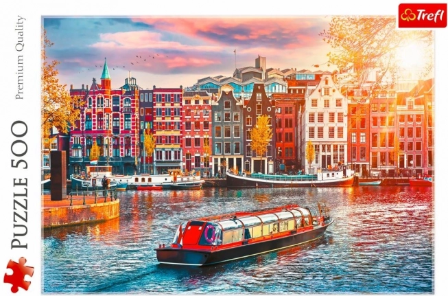 Motiv realist al canalelor din Amsterdam