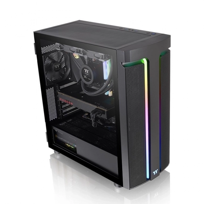 Carcasă de computer elegantă Thermaltake cu sticlă securizată și iluminare ARGB