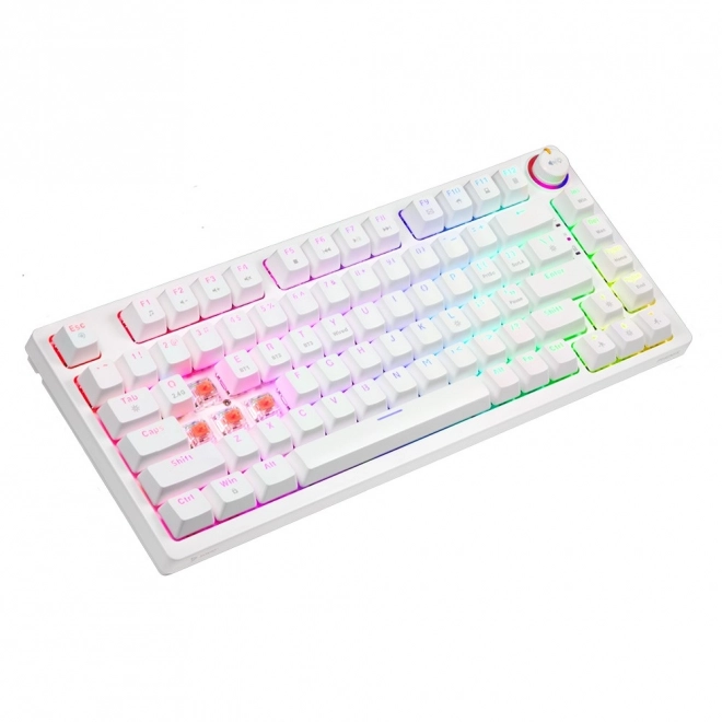 Tastatură mecanică albă RGB PHENIX WHITE Gateron Red