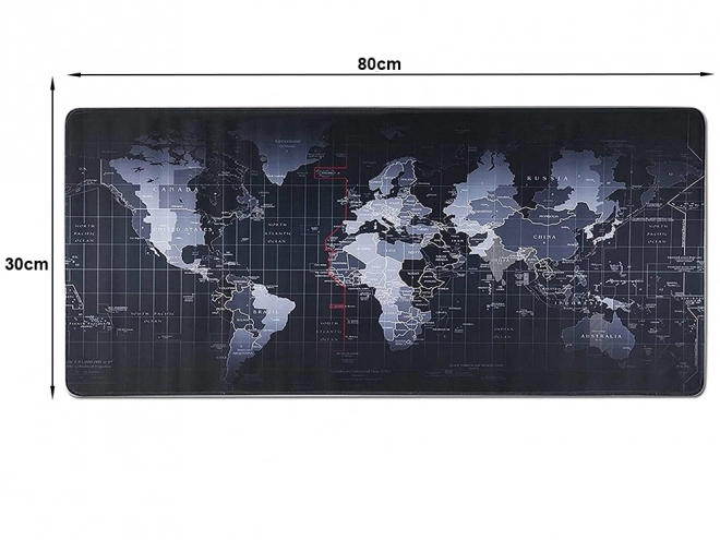 Mare mouse pad gaming cu hartă mondială biuțională xxl 80x30