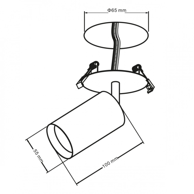 Spot aluminiu negru Maclean GU10
