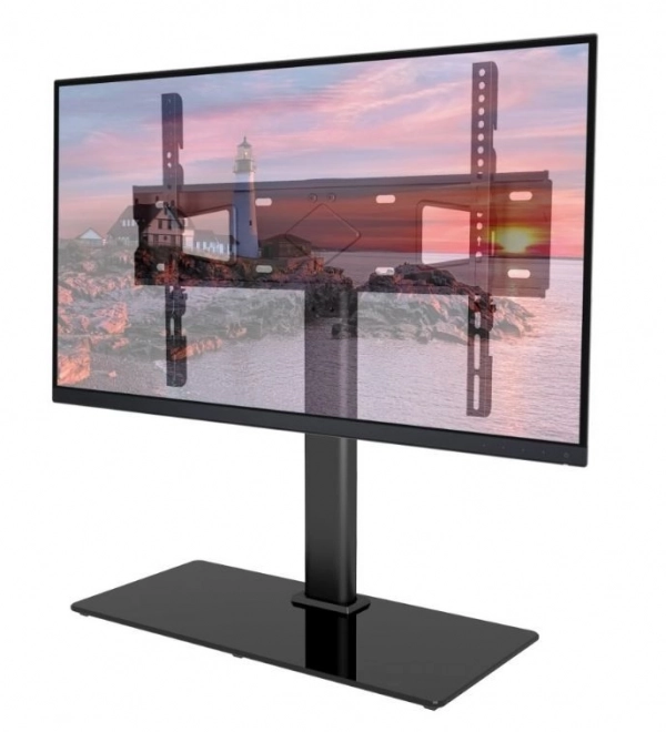 Suport TV universal din sticlă neagră pentru televizor 32-65 inch