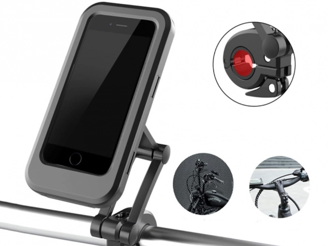 Suport telefon impermeabil pentru bicicleta cu rotație 360