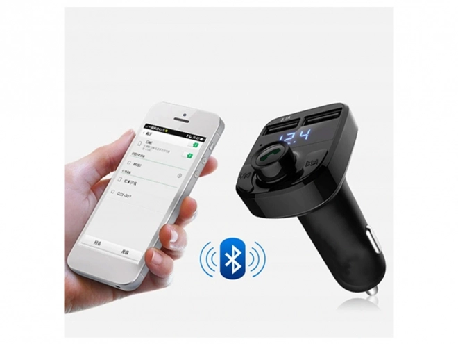 FM Bluetooth autotransmițător și încărcător 2x USB