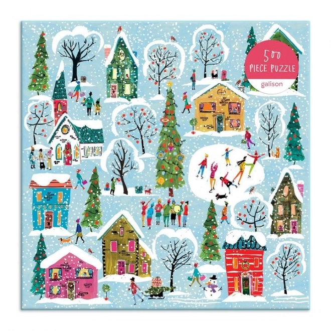 Puzzle Ilustrat Orașul Zăpezilor 500 de Piese