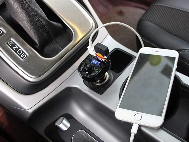 FM Bluetooth autotransmițător și încărcător 2x USB