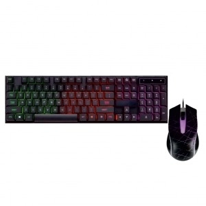 Set USB: tastatură iluminată și mouse iluminat