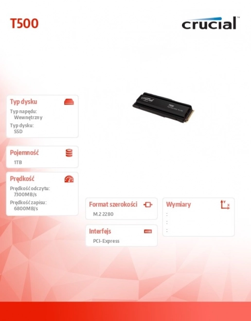 Dysk SSD de mare viteză Crucial pentru gaming și editare