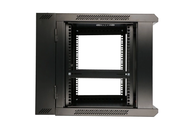 Dulap rack cu montare pe perete cu două secțiuni 6U 600x600 negru