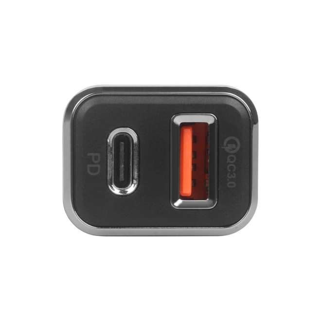 Încărcător auto universal USB A+C cu QC
