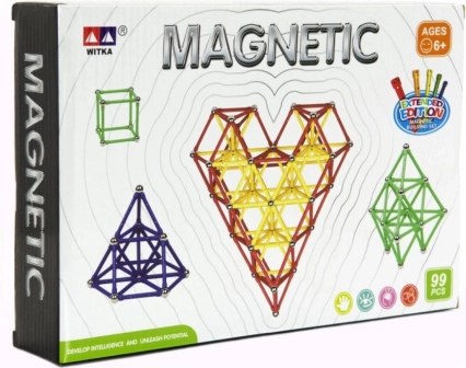 Set de construcție magnetic – 99 piese
