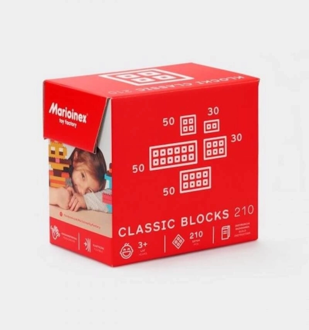 Set de construcții clasic 210 piese