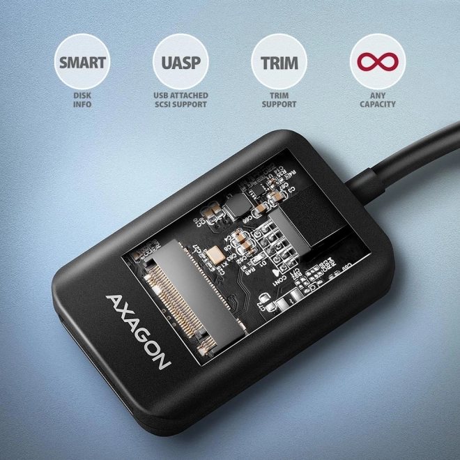 Adaptor usb 3.2 gen 2 m.2 nvme/sata ssd 10 gbps 10 cm cablu usb-a