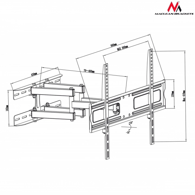 Suport TV universal Maclean pentru televizoare de 37-70 inch