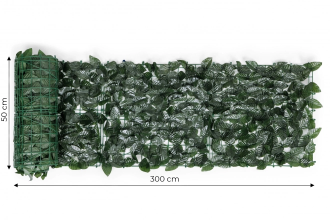 Gard viu artificial 300x50 cm pentru balcoane – mascare verde