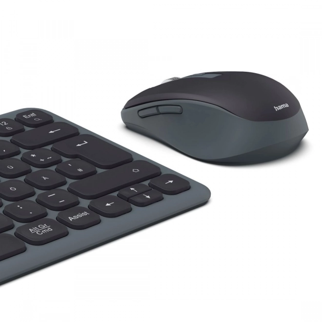 Set wireless tastatură și mouse Hama WKM-500 negru-gri
