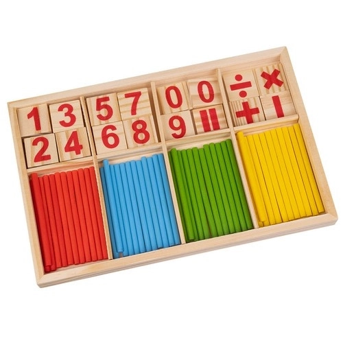Pat sticks colorate pentru învățarea numărătorii pentru copii