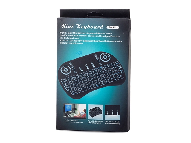 Mini tastatură wireless cu iluminare LED