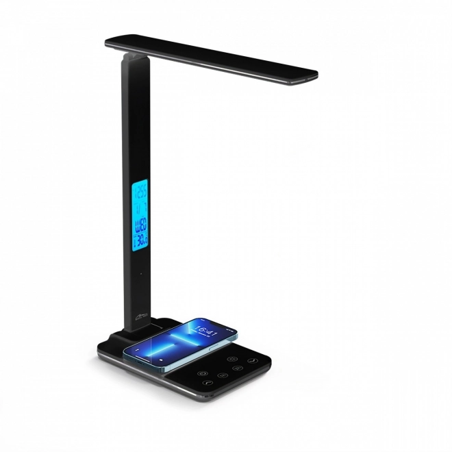 Lampă de birou cu încărcător wireless LEDITOU neagră