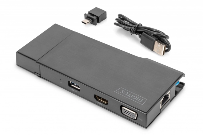 Stație USB de birou cu 7 porturi cu funcție 4K și VGA pentru laptop