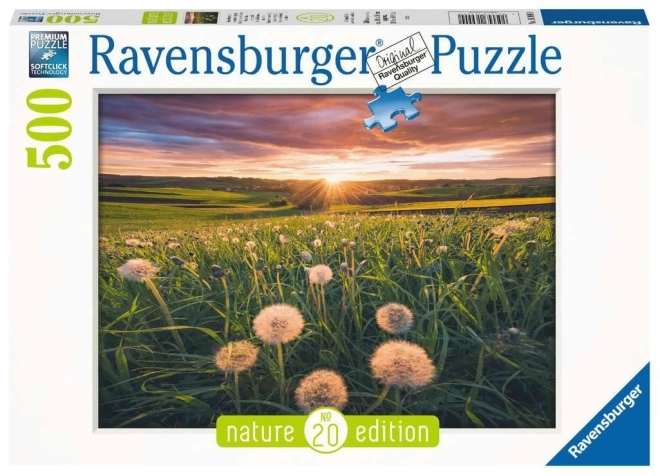 Puzzle ravensburger Pusteblume în apus de soare 500 piese