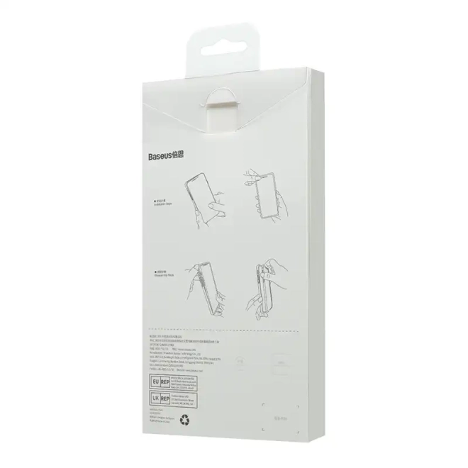 Carcasă transparentă Baseus Crystal pentru iPhone 13 Pro cu folie de protecție din sticlă călită și kit de curățare