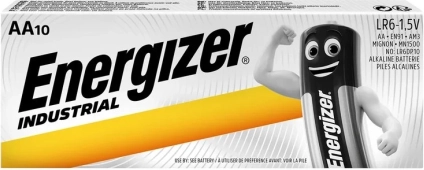 Baterii alcaline ENERGIZER Industrial AA (LR6), 10 buc