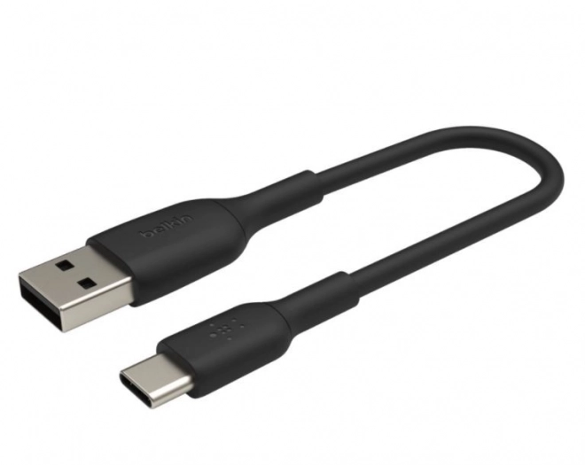Cablu PVC USB-C negru 15 cm