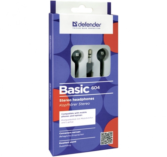 Căști intraauriculare Defender Basic negre