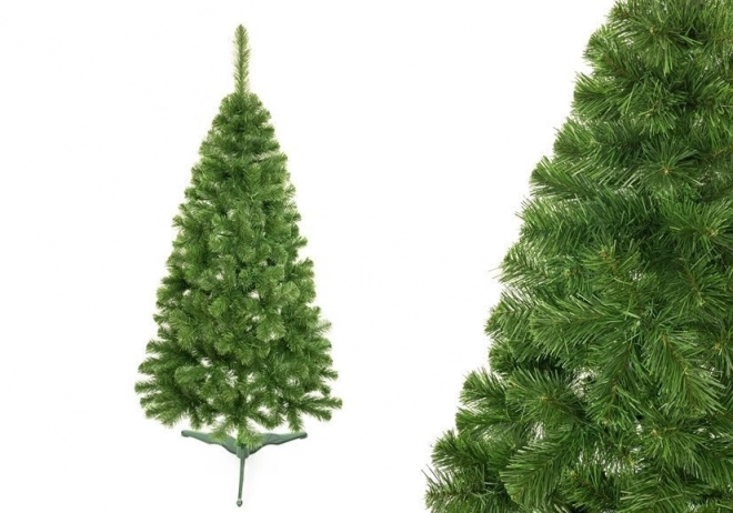 Brad artificial pin de iarnă natural 220cm cu suport