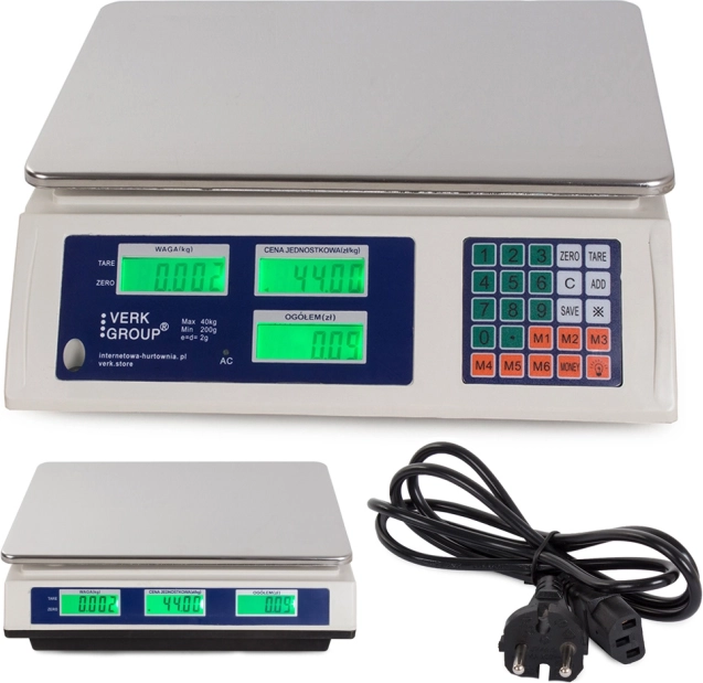 Cântar comercial electronic cu afișaj LCD 40 kg