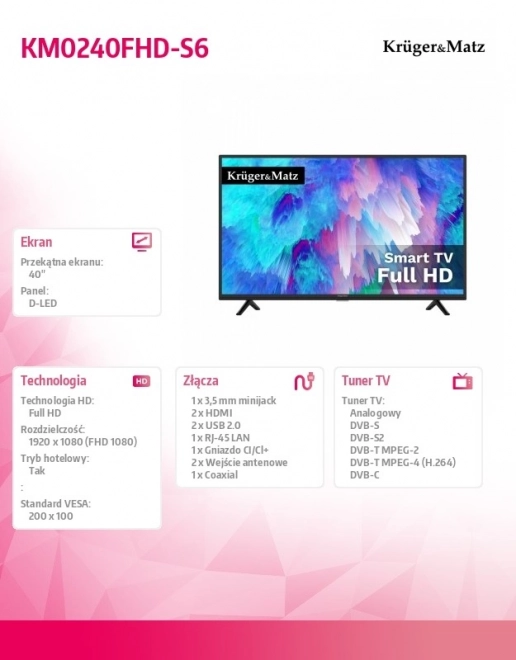 Televizor 40 inch FHD Smart